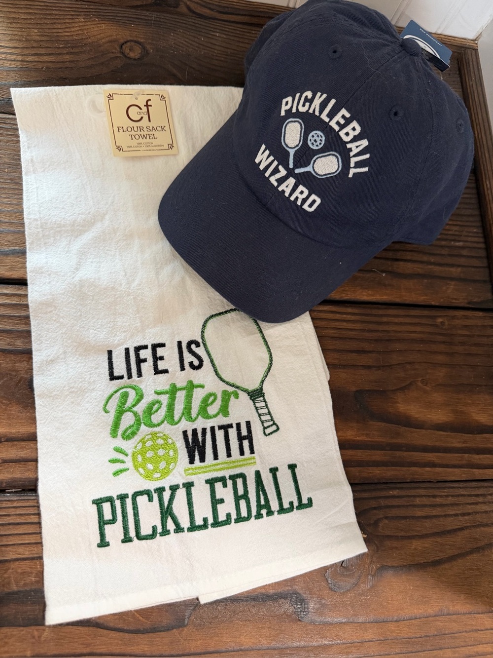 NWT Pickleball Wizard Embroidered Cap and Towel Set